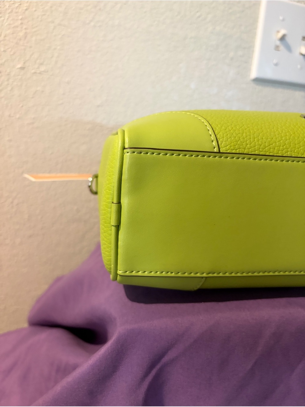 Michael Kors Thompson Lime Satchel Continental Wallet SET NWT - Picture 6 of 15